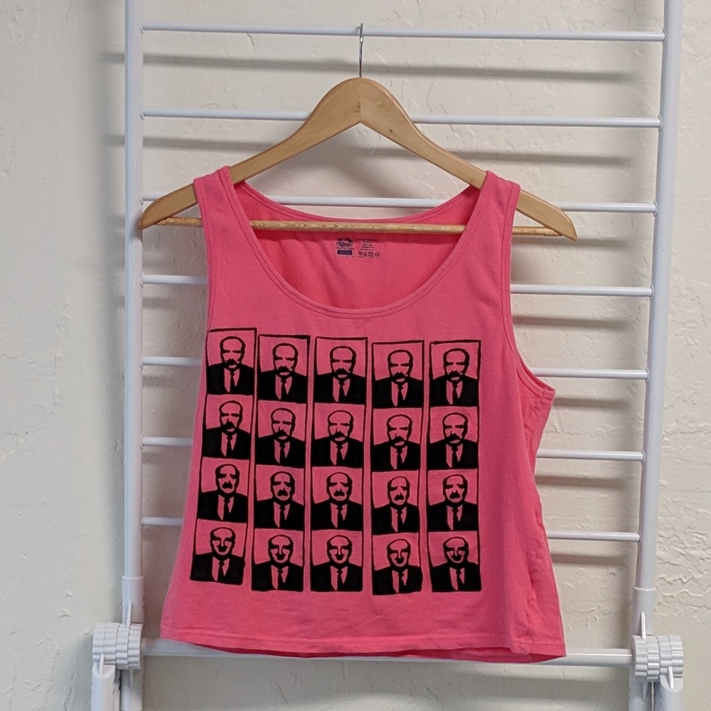 Vintage Pink Screenprinted Tank